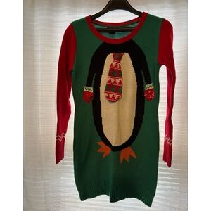 Penguin Holiday “Ugly” Sweater Dress